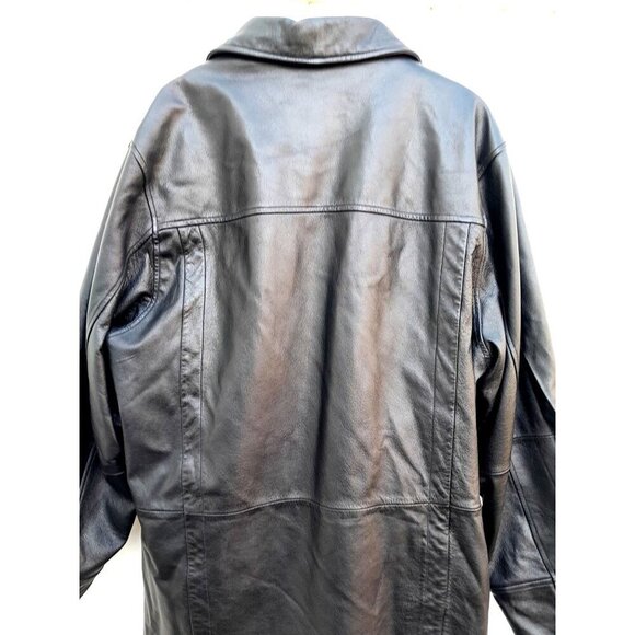 Wilsons Leather M Julian Classic Mid-Length Leather Thinsulate Coat Black Size L - Picture 5 of 13